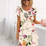 Camila - Vestido Elegante Fluido com Folhos