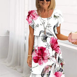 Eliana - Vestido Elegante Fluido com Folhos