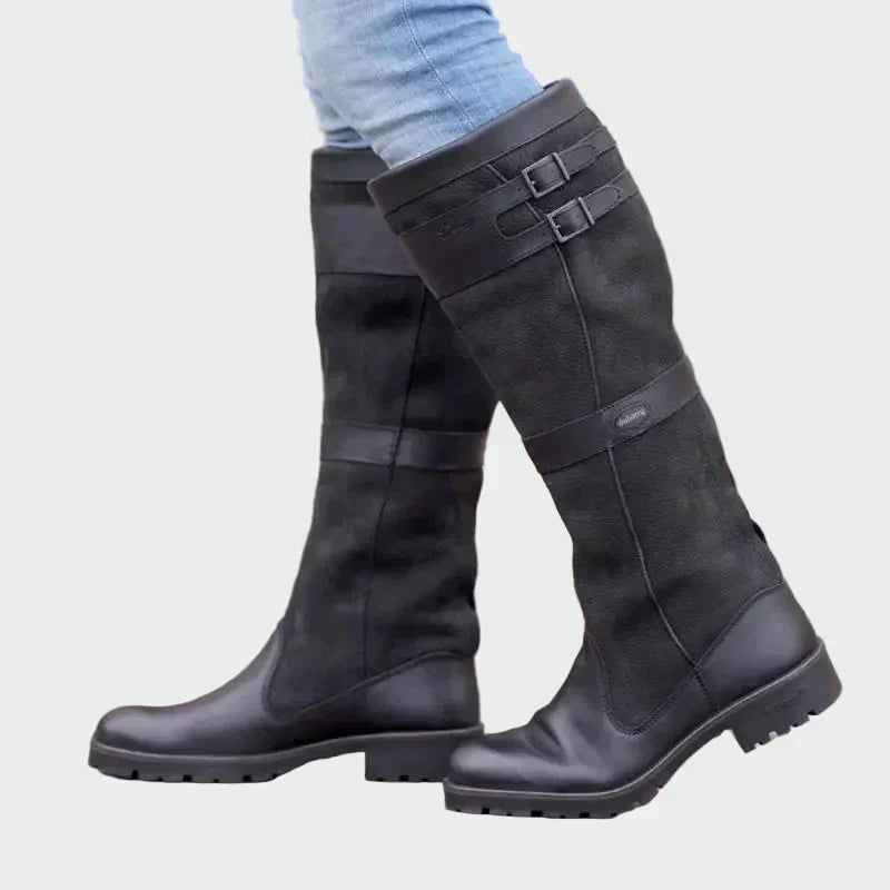 Carla - Botas de couro retro