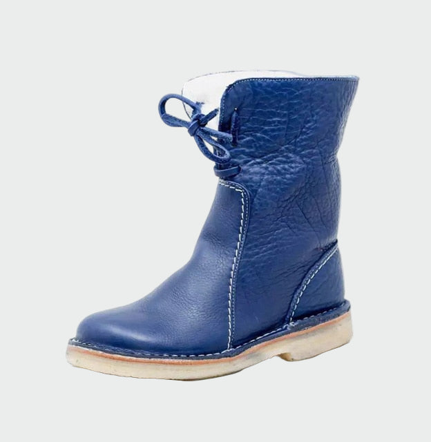 Filomena - Botins de couro impermeáveis com forro de lã