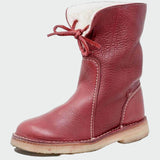 Filomena - Botins de couro impermeáveis com forro de lã