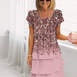 Clara - Vestido Elegante Fluido com Folhos