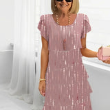 Isabela - Vestido Elegante Fluido com Folhos