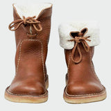 Filomena - Botins de couro impermeáveis com forro de lã
