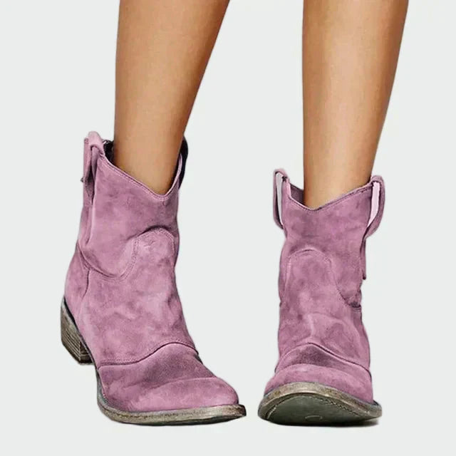Elisabete - Botas de cowboy retro de tornozelo