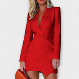 Lara - Vestido blazer de manga comprida
