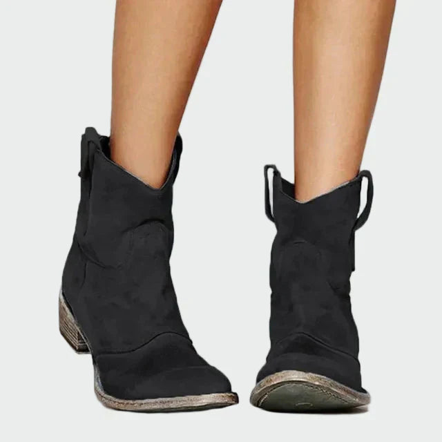 Elisabete - Botas de cowboy retro de tornozelo