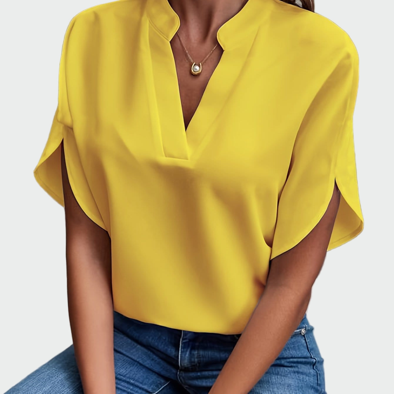 Lina - Camisa com estampa drapeada