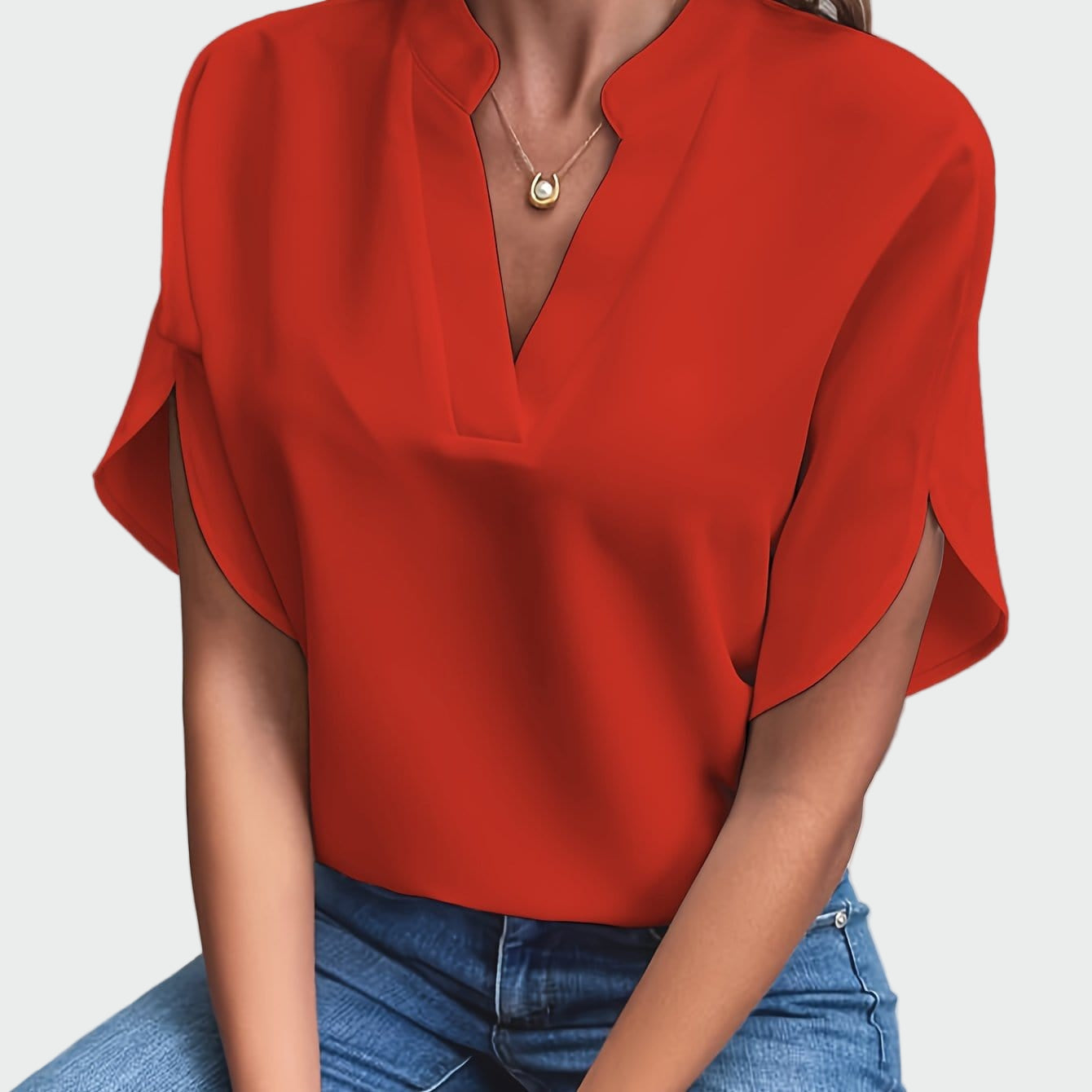 Lina - Camisa com estampa drapeada