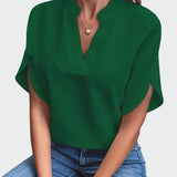 Lina - Camisa com estampa drapeada