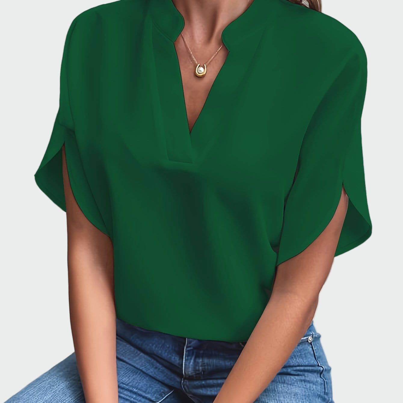 Lina - Camisa com estampa drapeada