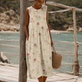 Pandora - Vestido com Pétalas Flutuantes