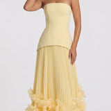 Olívia - Vestido de Gala Amarelo Limão