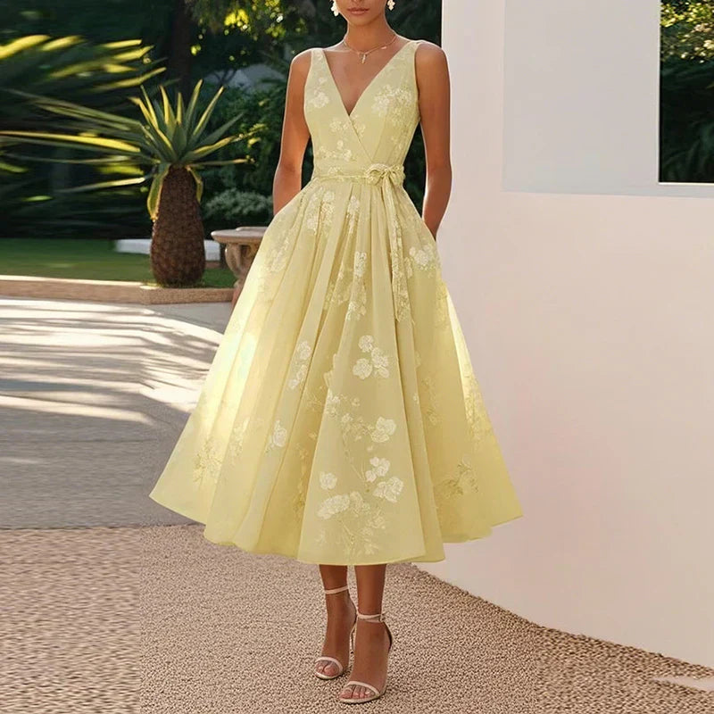 Catarina - Vestido Médio Elegante