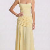 Eva - Vestido Maxi Amarelo Limão