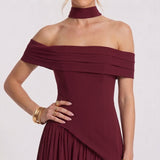 Constança - Vestido Maxi Bordeaux