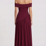 Constança - Vestido Maxi Bordeaux