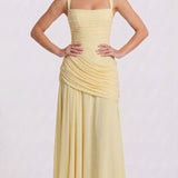 Eva - Vestido Maxi Amarelo Limão