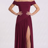 Constança - Vestido Maxi Bordeaux