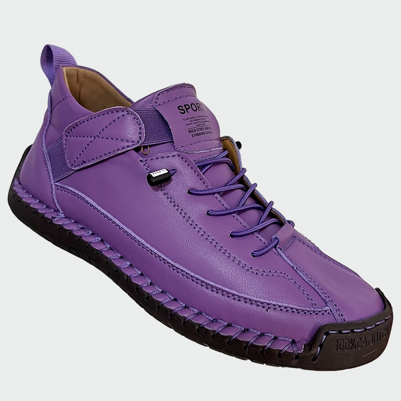 Sónia - Botas de couro ortopédicas de cano curto
