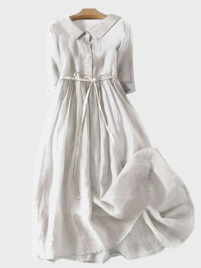 Soraia - Vestido com Gola Elegante