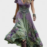 Serena - Vestido Comprido Curto Floral