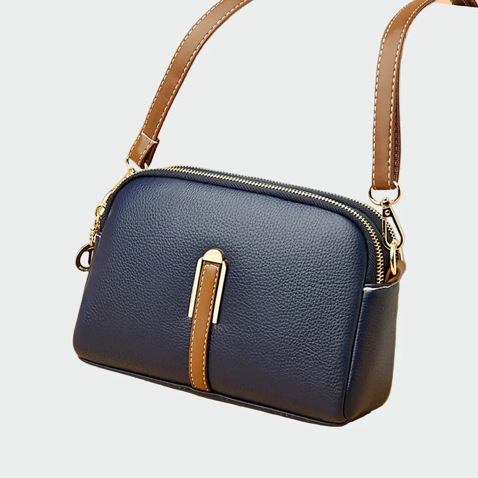 Leila - Bolsa de ombro de couro elegante