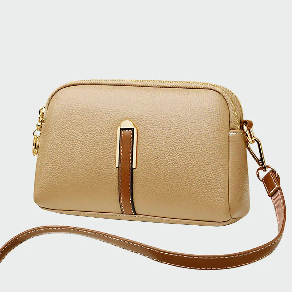 Leila - Bolsa de ombro de couro elegante