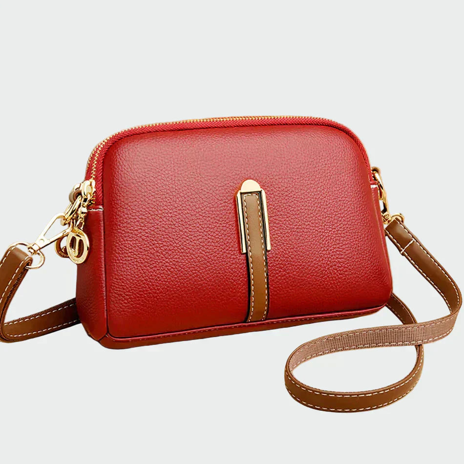 Leila - Bolsa de ombro de couro elegante