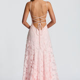 Inês - Vestido longo de Mulher com corpete de renda