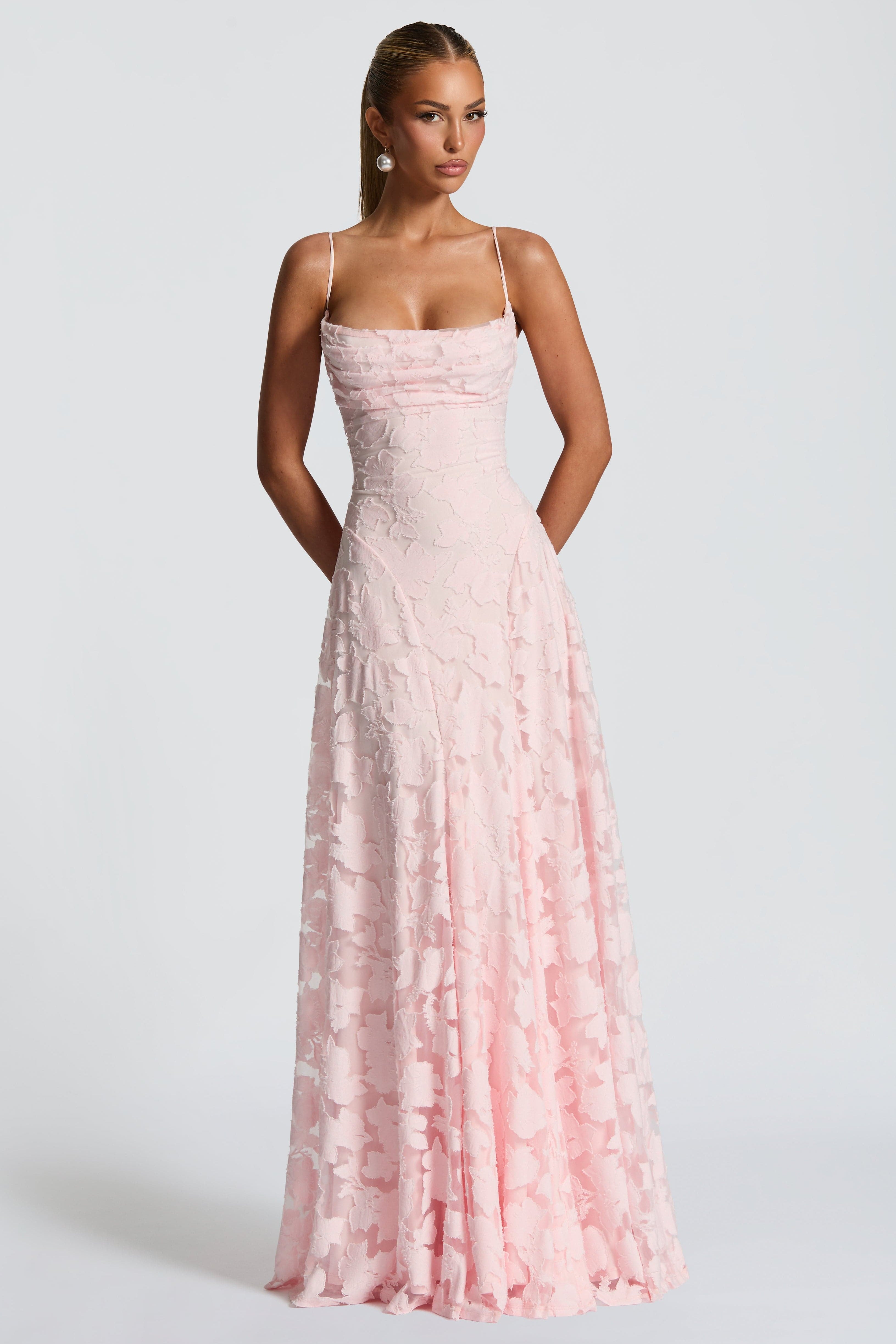 Inês - Vestido longo de Mulher com corpete de renda