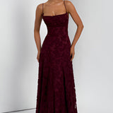 Inês - Vestido longo de Mulher com corpete de renda