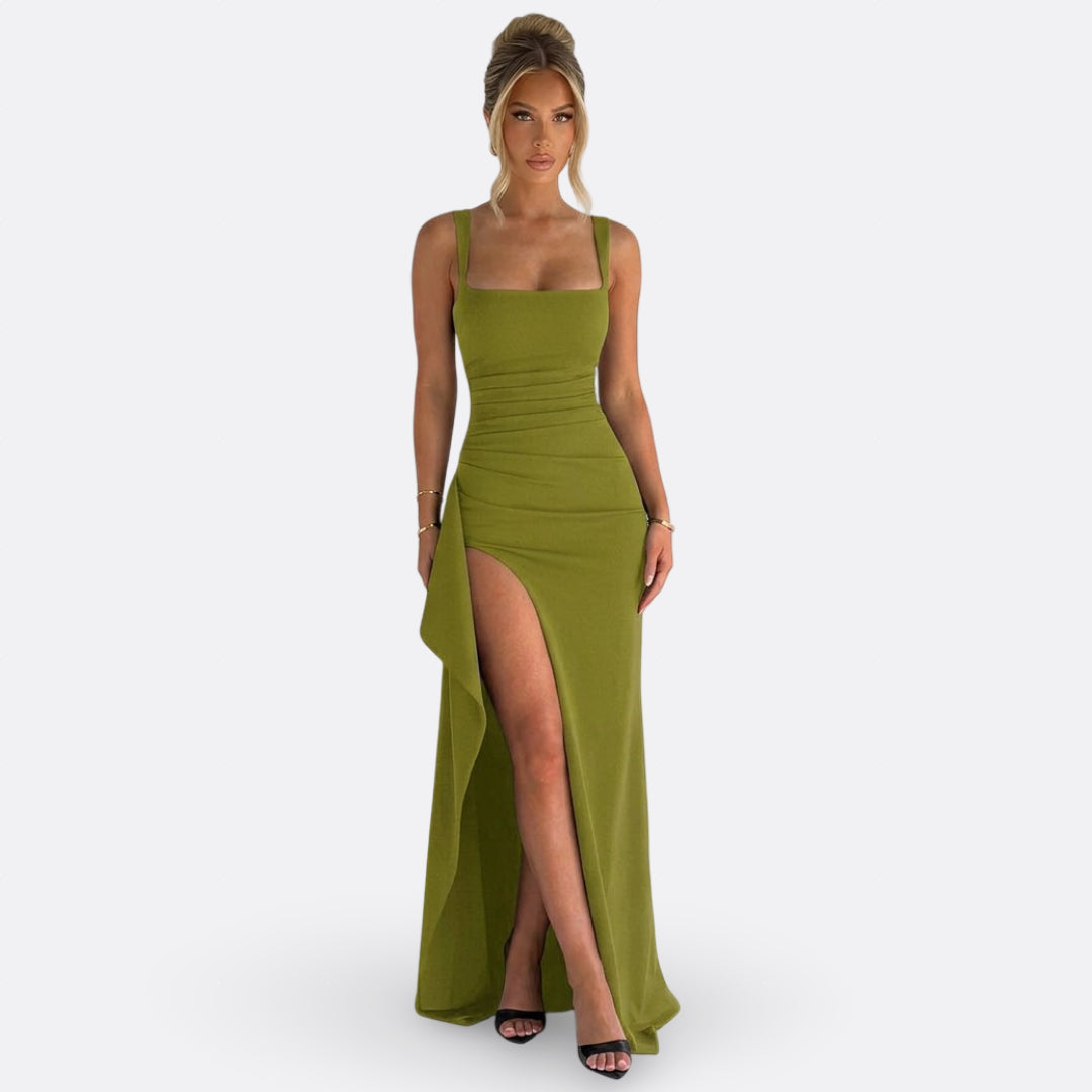 Vitória - Vestido Comprido Formal Elegante Com Costas Abertas