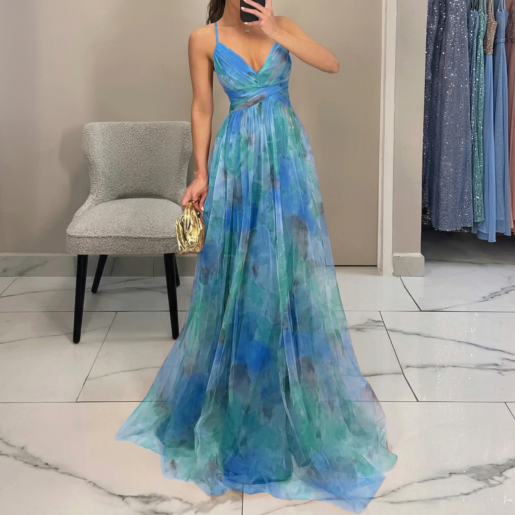 Margarida - Vestido Comprido Com Estampado Floral