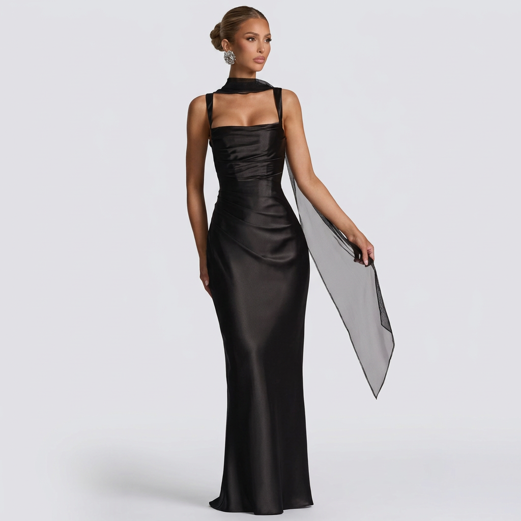Luana - Vestido Comprido Elegante