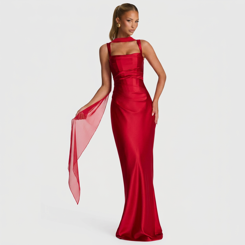 Luana - Vestido Comprido Elegante