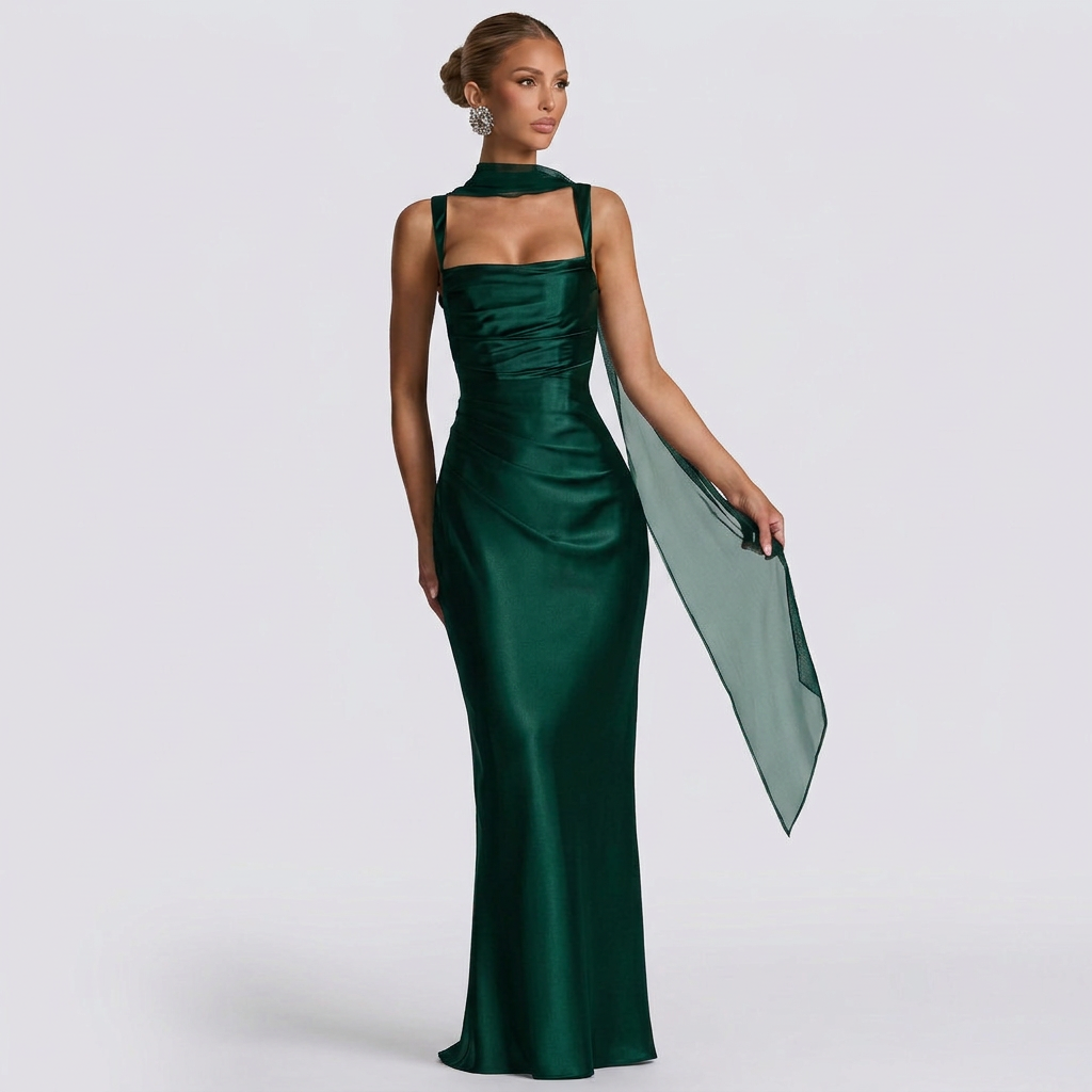 Luana - Vestido Comprido Elegante