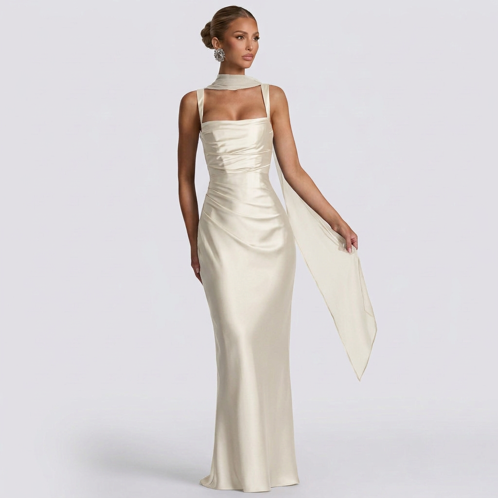 Luana - Vestido Comprido Elegante