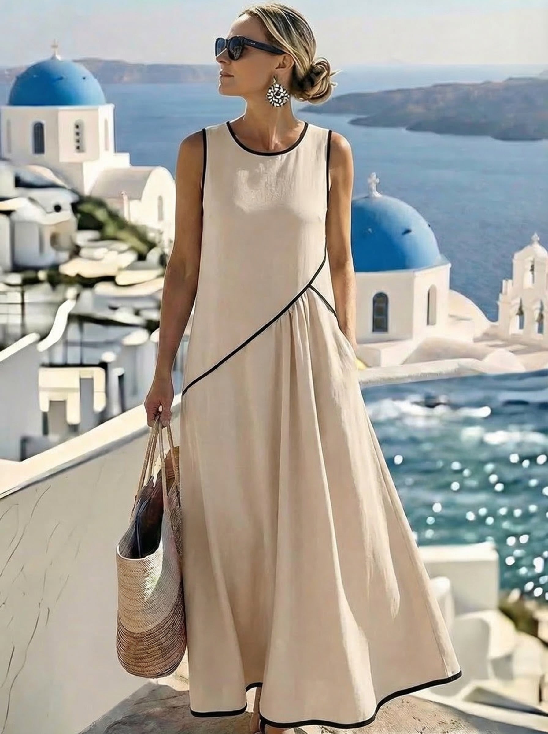 Lote - Vestido de Verão às Riscas