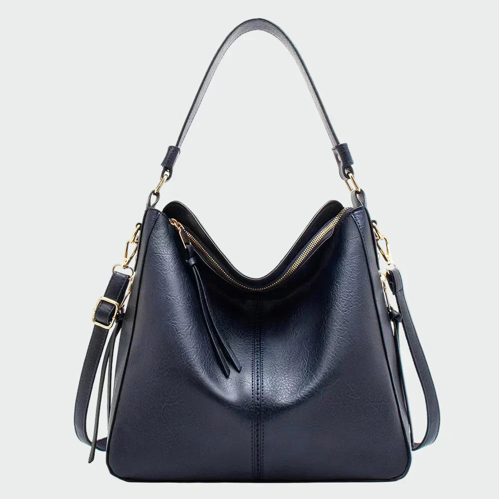 Manuela - Bolsa hobo de couro clássica