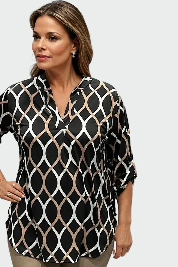 Lia - Camisa casual de manga longa