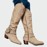 Luísa - Botas de cowboy de couro retro