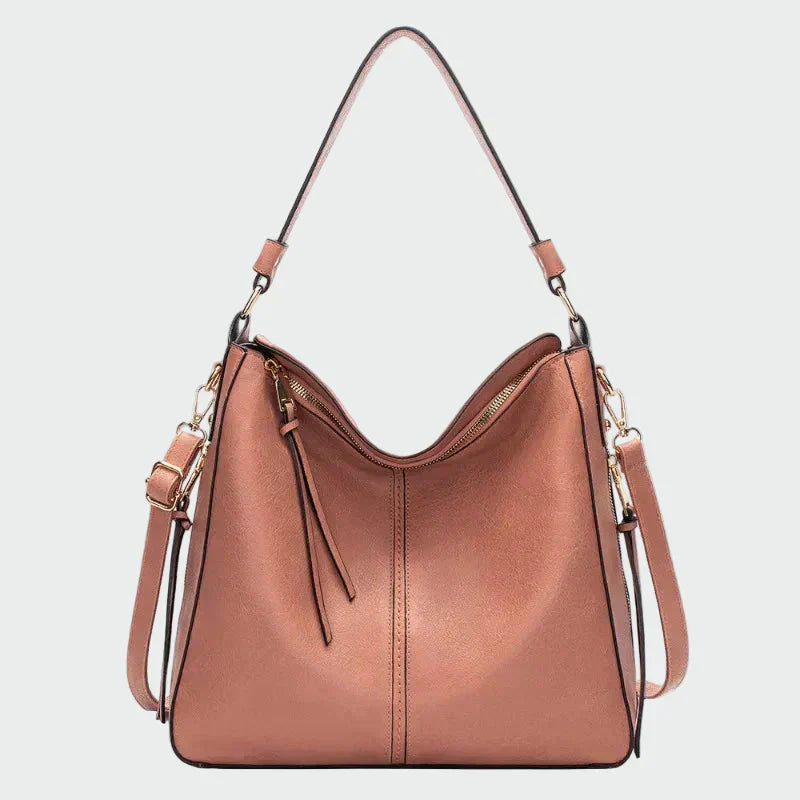 Manuela - Bolsa hobo de couro clássica