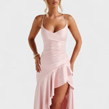 Samira - Vestido Comprido Rosa