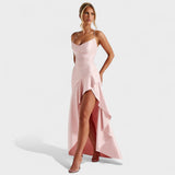 Samira - Vestido Comprido Rosa