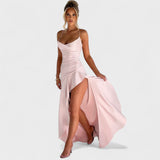 Samira - Vestido Comprido Rosa