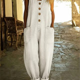 LENNA - JARDINEIRA EM DENIM DE ALGODÃO VINTAGE