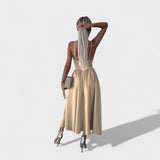 Cielo - Vestido Médio com Abertura