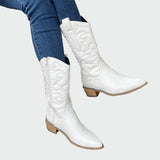 Manuela - Botins de cowboy metálicos